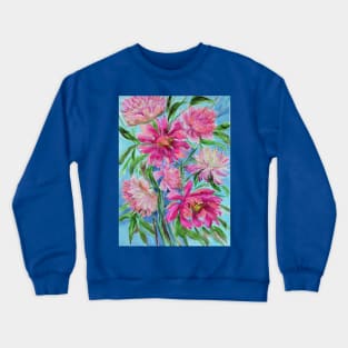 Magenta Watercolor Painting Crewneck Sweatshirt